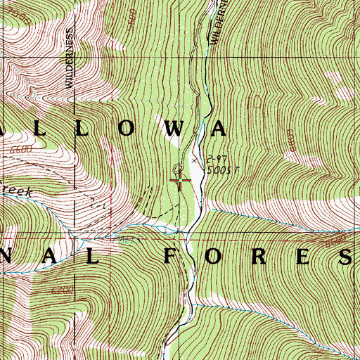 Topographic Map of Falls Creek Forest Camp, OR