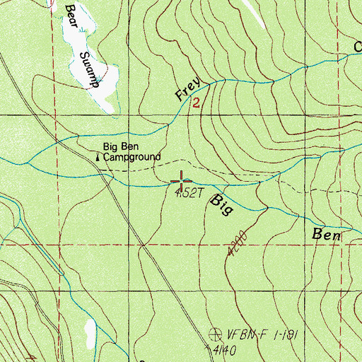 Topographic Map of Fantail Creek, OR