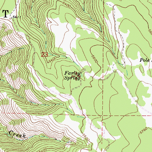 Topographic Map of Farley Spring, OR