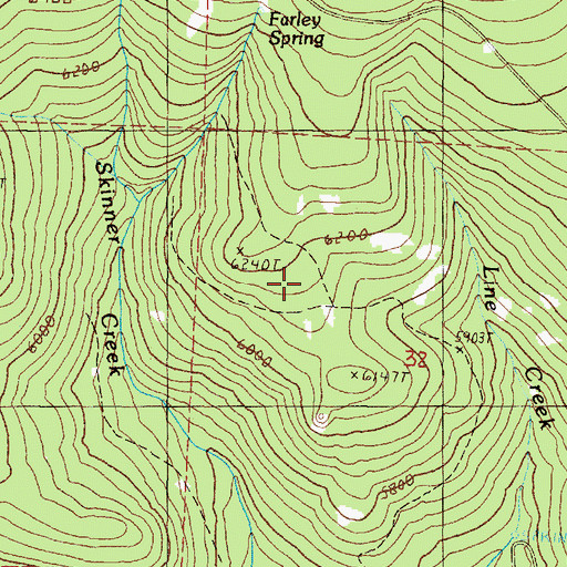 Topographic Map of Farley Spring Trail, OR