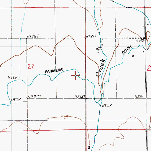 Topographic Map of Farmers Ditch, OR