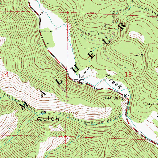 Topographic Map of Fawn Creek, OR