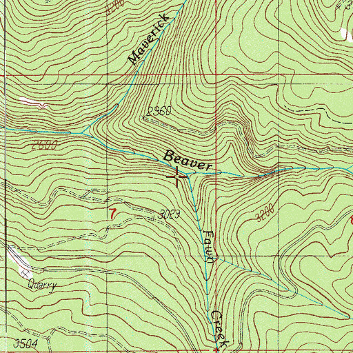 Topographic Map of Fawn Creek, OR