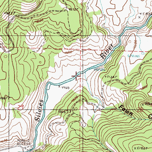 Topographic Map of Fawn Creek, OR