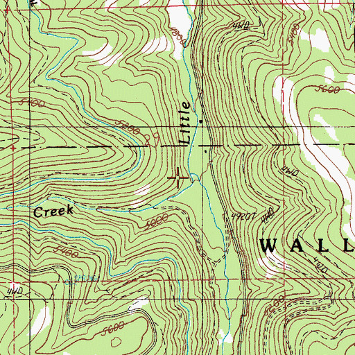 Topographic Map of Ferguson Creek, OR