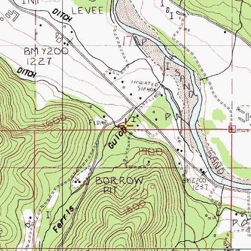 Topographic Map of Ferris Gulch, OR