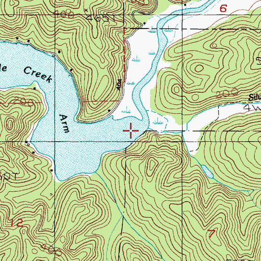 Topographic Map of Fiddle Creek, OR