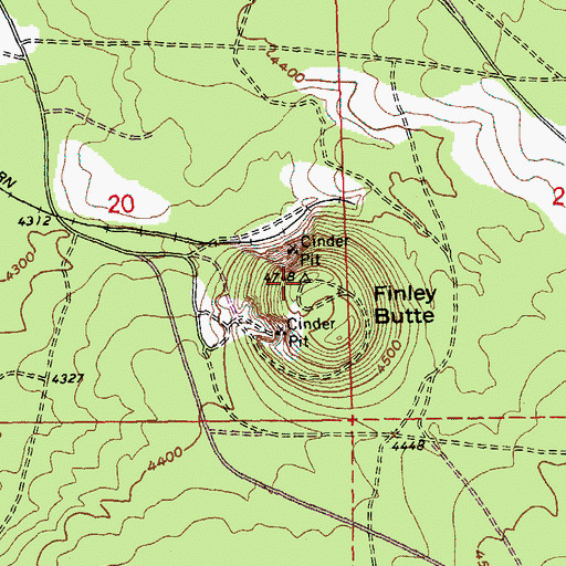 Topographic Map of Finley Butte, OR