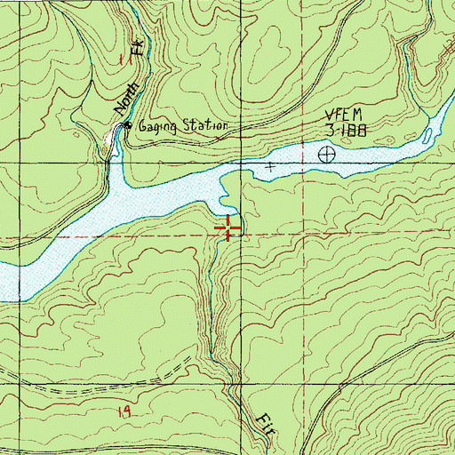 Topographic Map of Fir Creek, OR