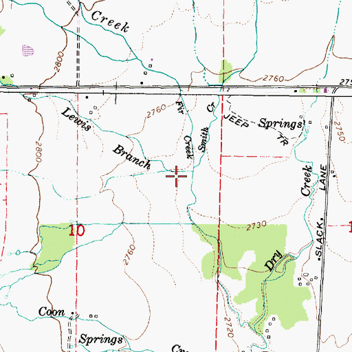 Topographic Map of Fir Creek, OR