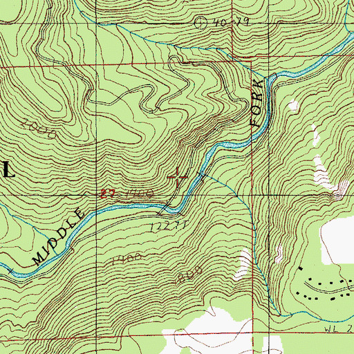 Topographic Map of First Creek, OR