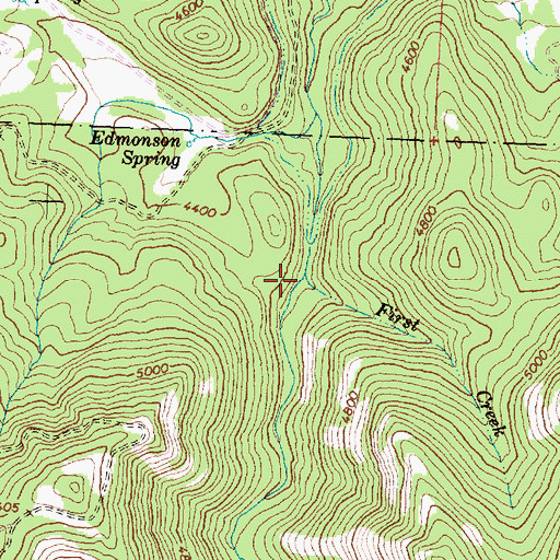 Topographic Map of First Creek, OR