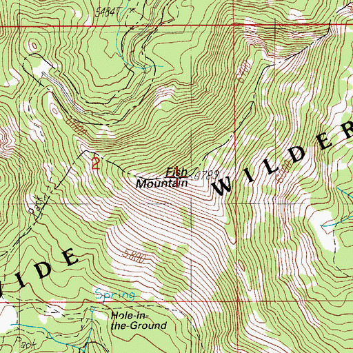 Topographic Map of Fish Mountain, OR