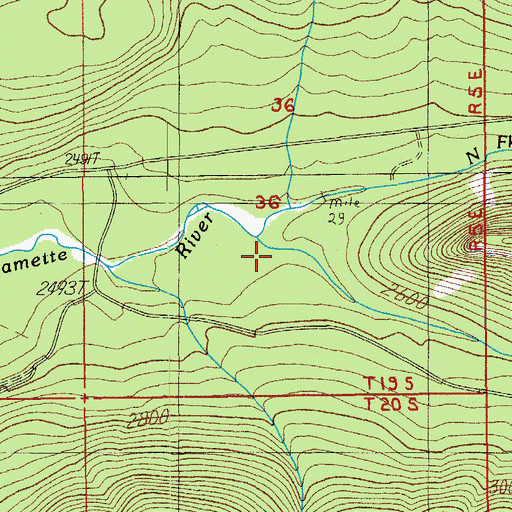 Topographic Map of Fisher Creek, OR