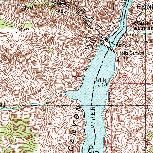 Topographic Map of Fishers Bar, OR