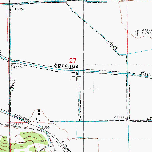 Topographic Map of Fishhole Creek, OR