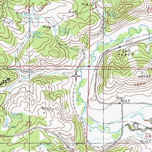 Topographic Map of Fisk Gulch, OR