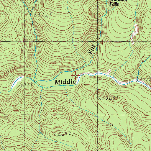 Topographic Map of Fitt Creek, OR
