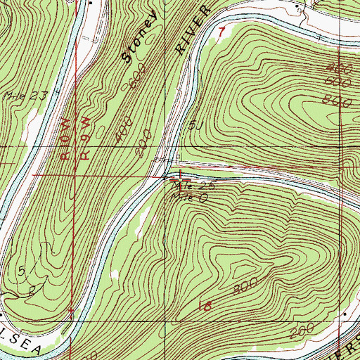 Topographic Map of Five Rivers, OR