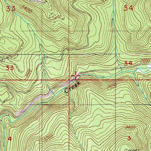 Topographic Map of Five Sticks Camp, OR