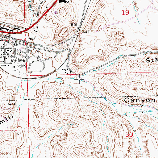 Topographic Map of Slaughterhouse Canyon, AZ