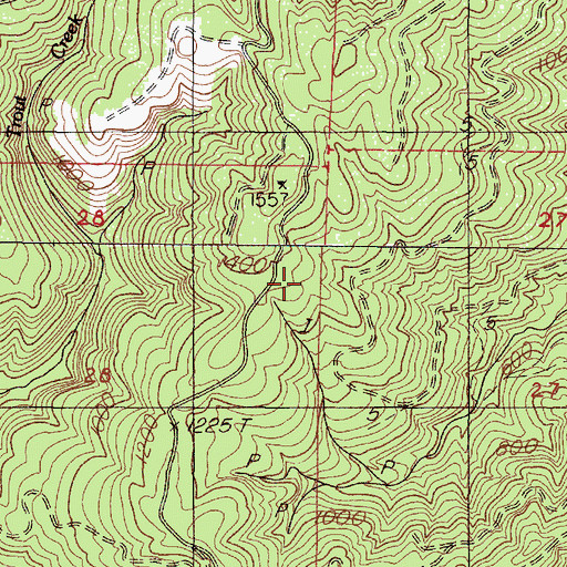 Topographic Map of Fivemile Shelter, OR