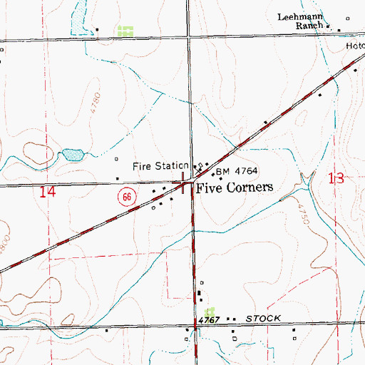 Topographic Map of Five Corners, OR