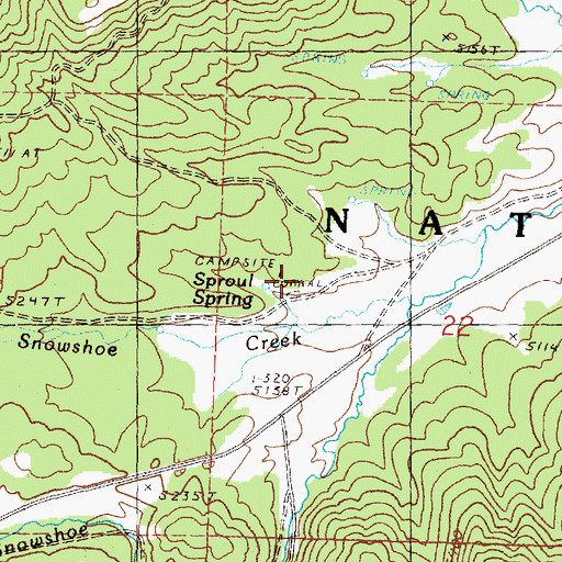 Topographic Map of Flagtail Cow Camp, OR