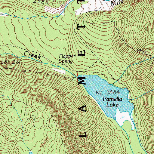 Topographic Map of Flapper Springs Guard Station, OR
