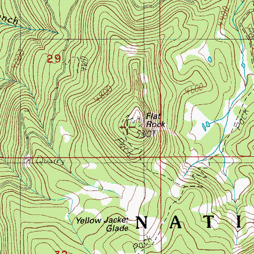 Topographic Map of Flat Rock, OR