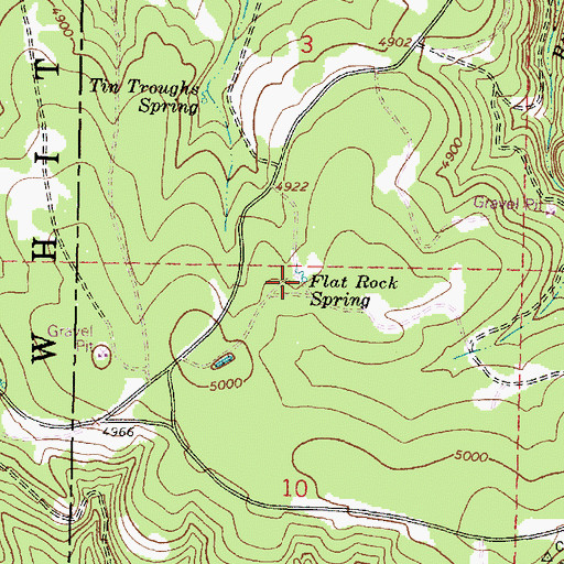 Topographic Map of Flat Rock Spring, OR