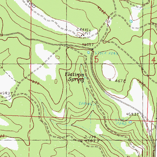 Topographic Map of Flatiron Spring, OR