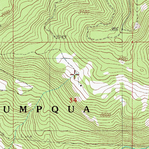 Topographic Map of Flats Ranch, OR