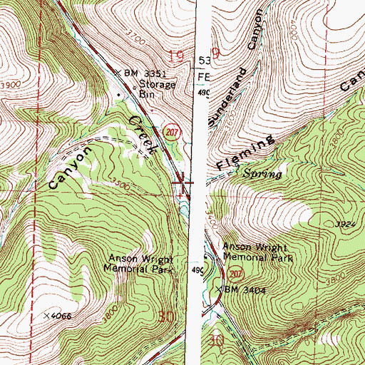 Topographic Map of Fleming Canyon, OR
