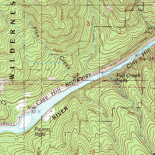 Topographic Map of Flora Dell Creek, OR