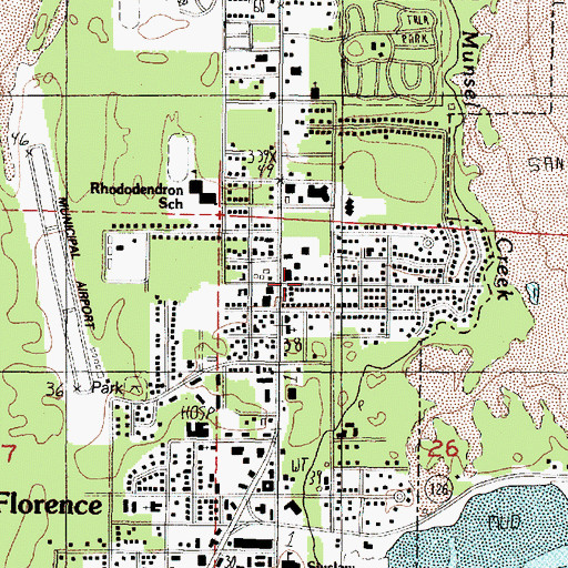 Topographic Map of Florence, OR
