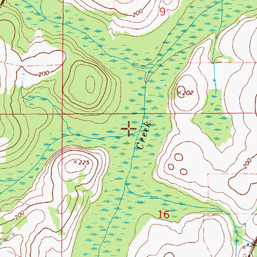 Topographic Map of Big Branch, AL