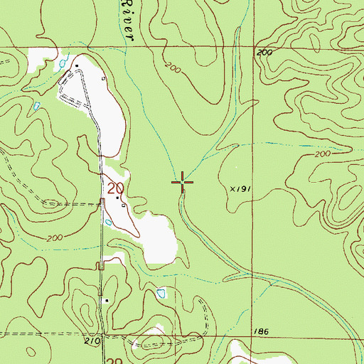Topographic Map of Big Branch, AL