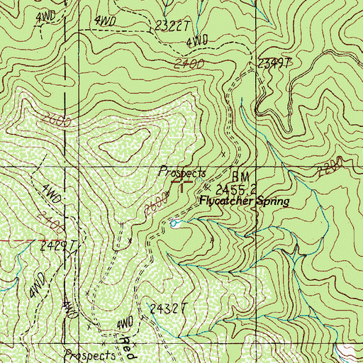 Topographic Map of Flycatcher Spring, OR