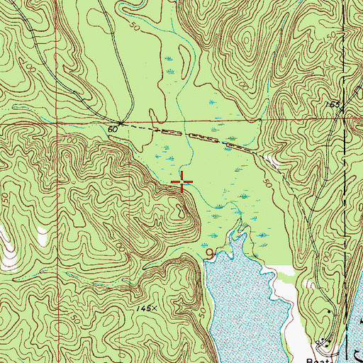 Topographic Map of Big Branch, AL