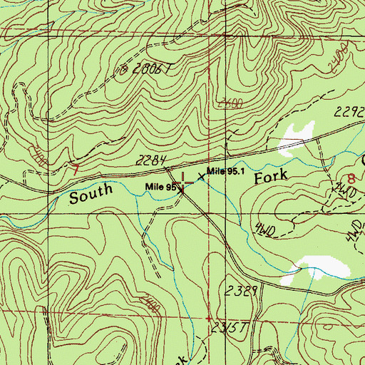 Topographic Map of Foggy Creek, OR