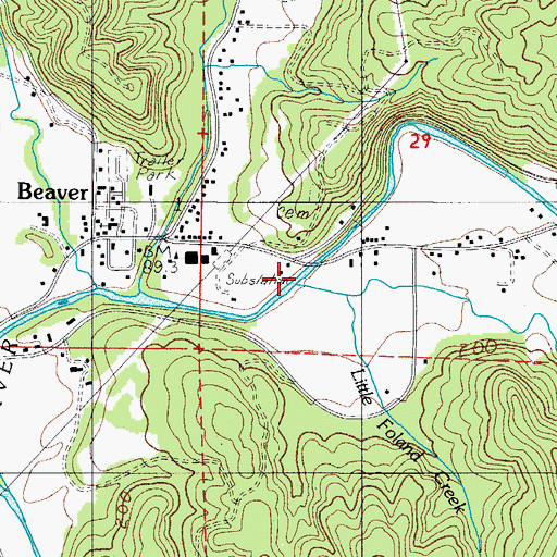 Topographic Map of Foland Creek, OR