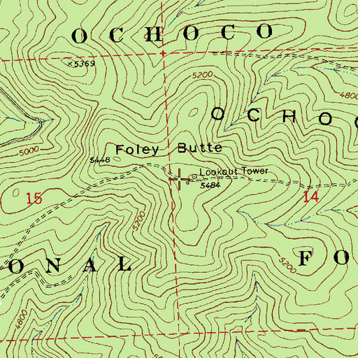 Topographic Map of Foley Butte, OR
