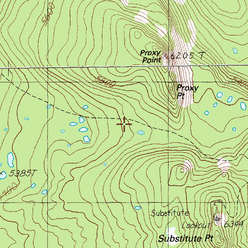 Topographic Map of Foley Ridge Trail, OR