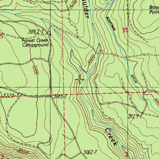 Topographic Map of Cedar Creek, OR