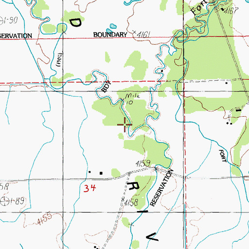 Topographic Map of Fort Creek, OR