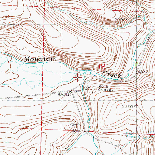 Topographic Map of Fort Creek, OR