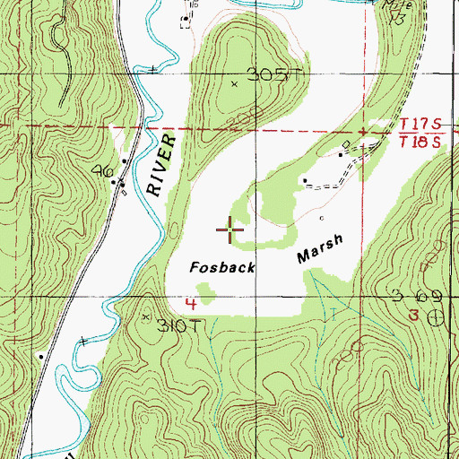 Topographic Map of Fosback Marsh, OR