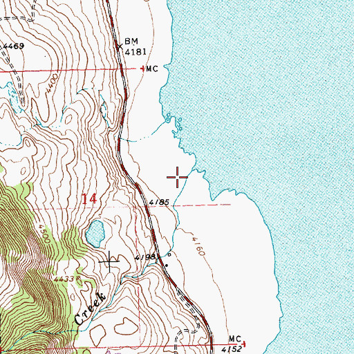 Topographic Map of Foster Creek, OR