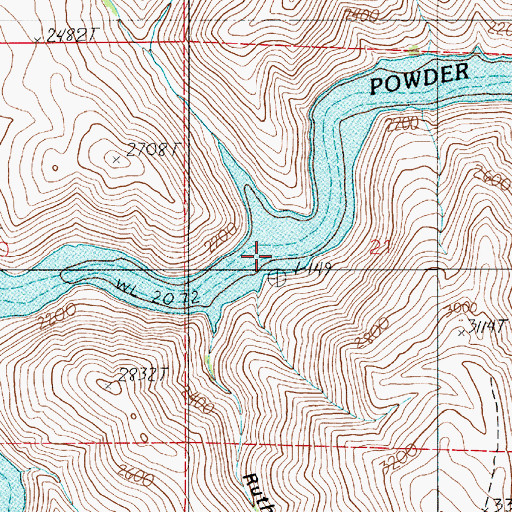 Topographic Map of Foster Gulch, OR